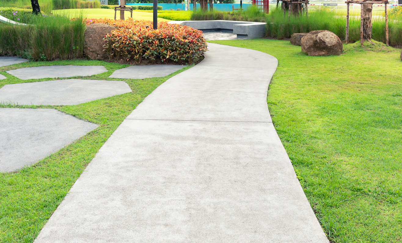 Walkway concrete installation in Nashville